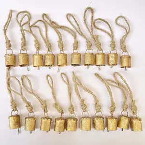 [Christmas deal] Christmas Decorations - Bells for Crafts | Home Decor | Christmas Bell Ornaments | Christmas Bell Decorations | Christmas Bells for Decoration - Vintage, Small Jingle, Witch, and Cow Bells,  Gold Christmas Bells