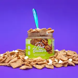 CINNAMON CRUNCH CEREAL Peanut Butter Treat White Chocolate Flavor Sweet Rainbow Nut Butter Spread Snack High Protein Snack great for kids