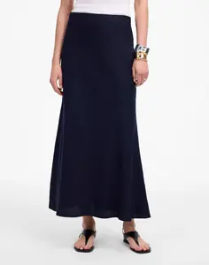 Linen Maxi Slip Skirt - Simple Design, Maxi Length Attribute