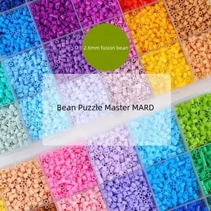 Puzzle Beans 2.6mm Stereo Fusion Bean Supplement Pack, DIY Cartoon Material Kit, Handmade Puzzle Beads, Creative Craft Supplies