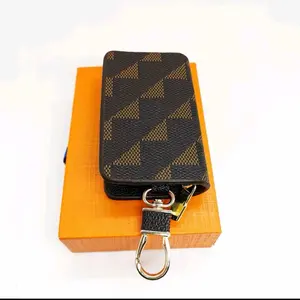 Brown Check Key fob