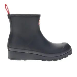 Hunter Womens Play Short Rain Casual Boots Ankle - Blue