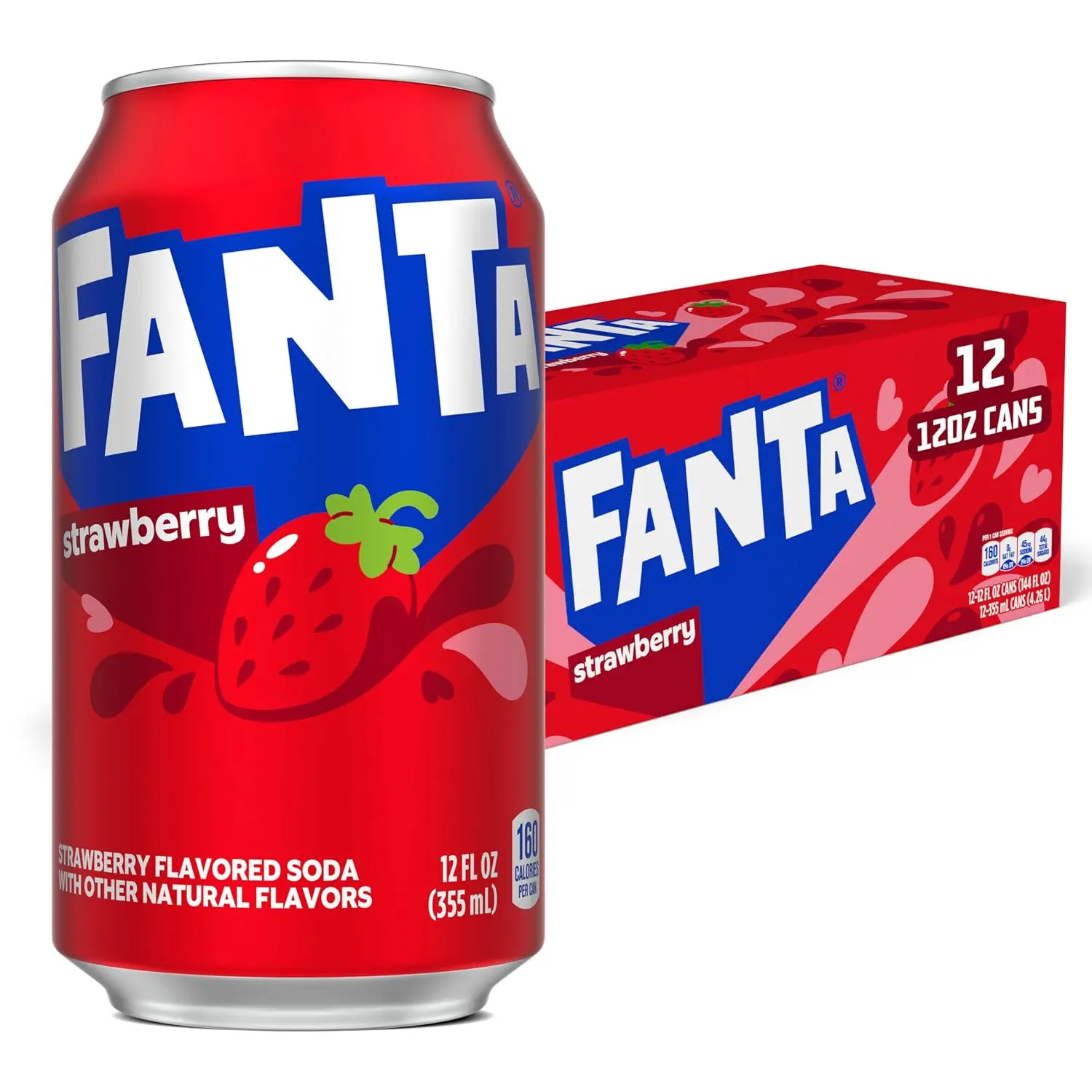 Fanta Strawberry, 12 fl oz, 12 Pack