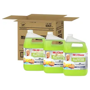 Mr. Clean  Bulk Liquid Concentrate Finished Floor Cleaner for Hardwood, Tile or Terrazo Floors, Commercial Use, 1 Gallon (Case of 3)