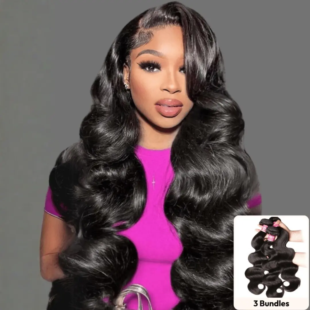【Bundle Deal】Sunber Body Wave & Straight Human Hair Bundles Brazilian Virgin Hair Weave Sew In Extensions Soft Thick Natural Black Beginner Friendly TikTokShopStockUp SummerVibes