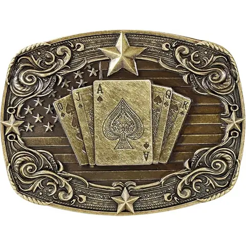 BELTROAD Unisex Western Metal Belt - Cowgirl Accessory with Vintage Texas Rodeo Animal Buckle (Longhorn, Goat, Poker, Horse Country Designs), 1.5" Fit, Gold Bull Head & Silver Options, Ideal for Father's Day