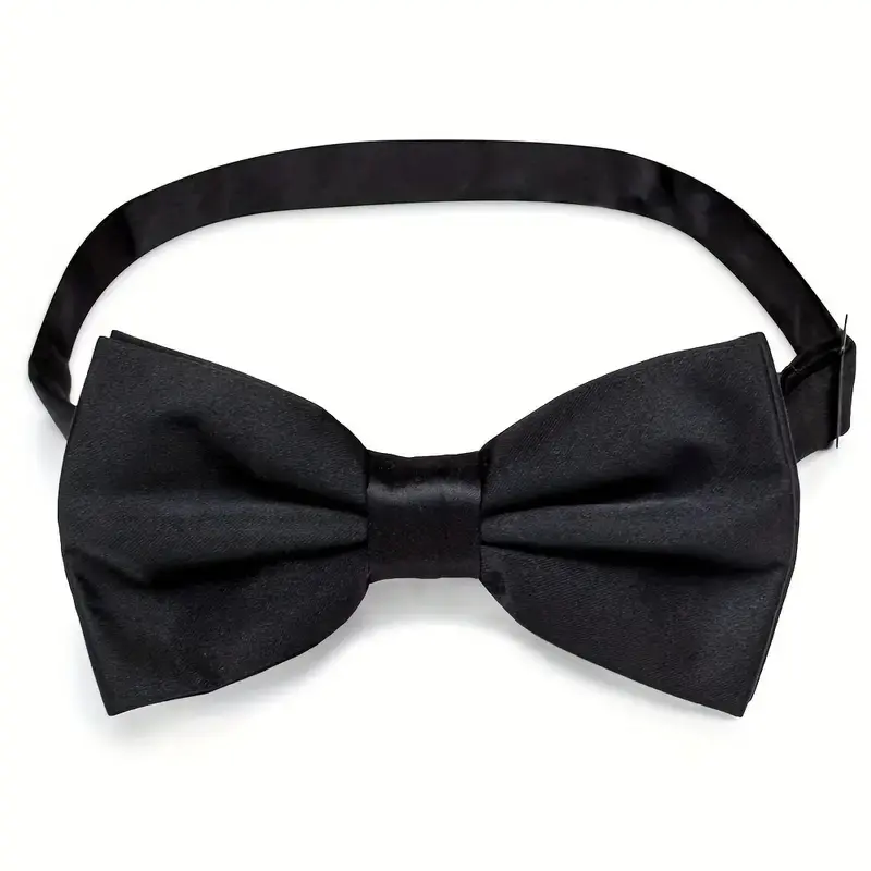 Bow Tie for Formal Tuxedo, Adjustable Pre-Tied Necktie for Casino & Poker Dealers, Uniform Bow Tie for Men, Bowknot