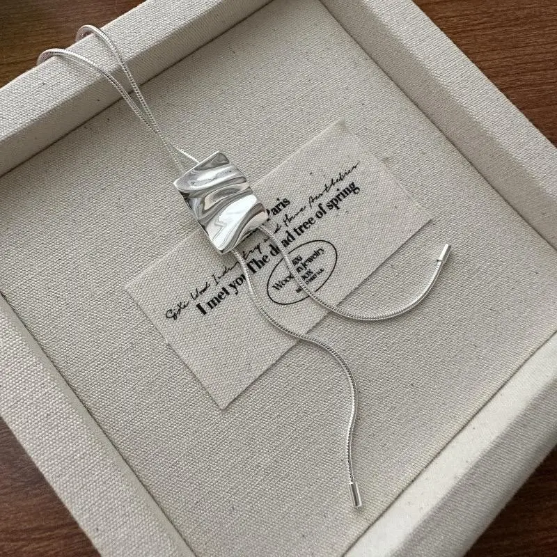 925 Sterling Silver Necklace For Women Adjustable Tassel Adjustable Necklace O-Chain Choker Necklaces Birthday Gift Chocker