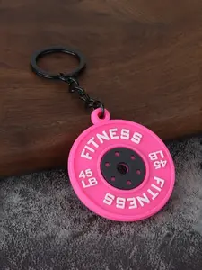 Colorful Fitness Dumbbell Keychain, 3D Rubber Bag Charm, Creative Gift for Gym Enthusiasts (1pc), Stylish Accessory for Daily Use