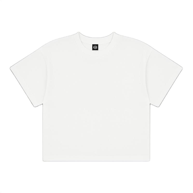 Cropped Men's T-Shirt - Casual Streetwear Top with Modern Fit & 7oz Cotton Material for Versatile Styling Menswear Tshirt Crewneck