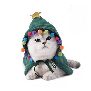 Dog Christmas Costume Cat Clothes Christmas Tree Cape Cloak Holiday Clothes Cat Dog Pet Clothes In Stock