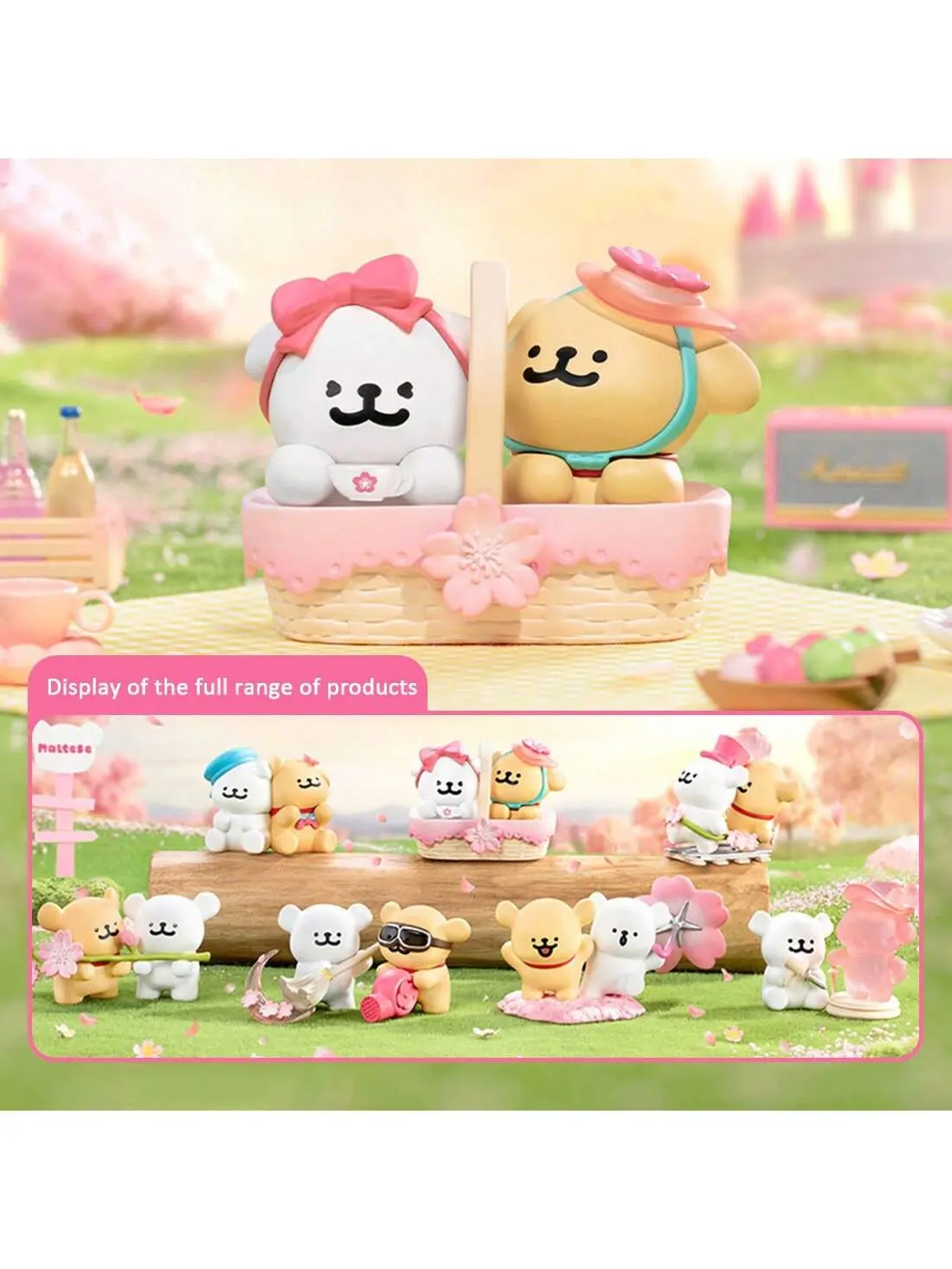 Maltese Romantic Sakura Blind Box – 57–79mm Cute Collectible Mystery Figures, Random Surprise Toy，Back To School