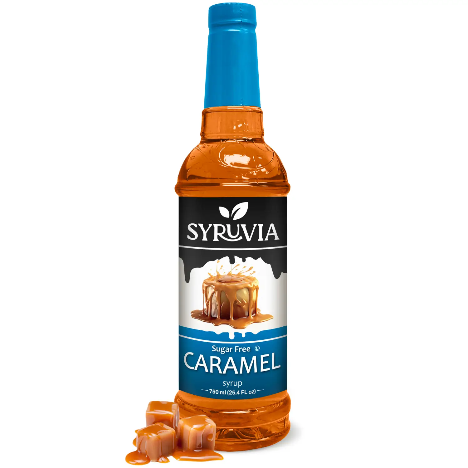 Syruvia Sugar-Free Caramel Syrup for Coffee 25.4 Ounces Caramel Flavoring Syrup Beverage
