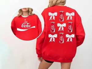 Coke sweatshirt, Regular Dr. Pepper, pop sweatshirt, soda sweatshirt, Coke Lover,Diet Coke Bow Sweatshirt, Drink With Bow Sweatshirt,  Just a Girl Who Loves Diet Coke, Gift For Her Sweaters