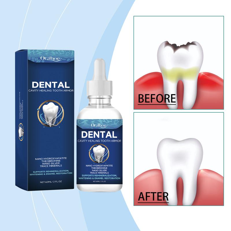 8pc Fluoride-Free Hydroxyapatite Tooth Armor Drops + Cavity Care Toothpaste + Whitening Toothbrushes | Enamel Repair, Cavity Care, Whitening & Fresh Breath | Gentle Oral Care for Sensitive Teeth & Gum Deep Cleaning teeth whitening & oral care products