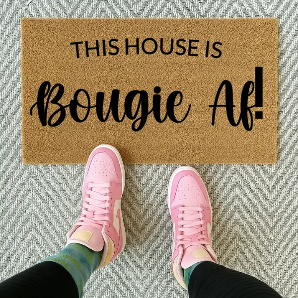 Funny Bougie Doormat - 'This House is Bougie AF' Custom Welcome Mat