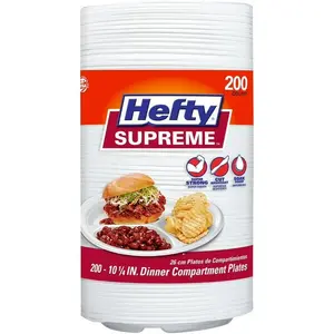 Hefty Supreme 3-Compartment Foam Plates, 10 1/4" (200 ct.)