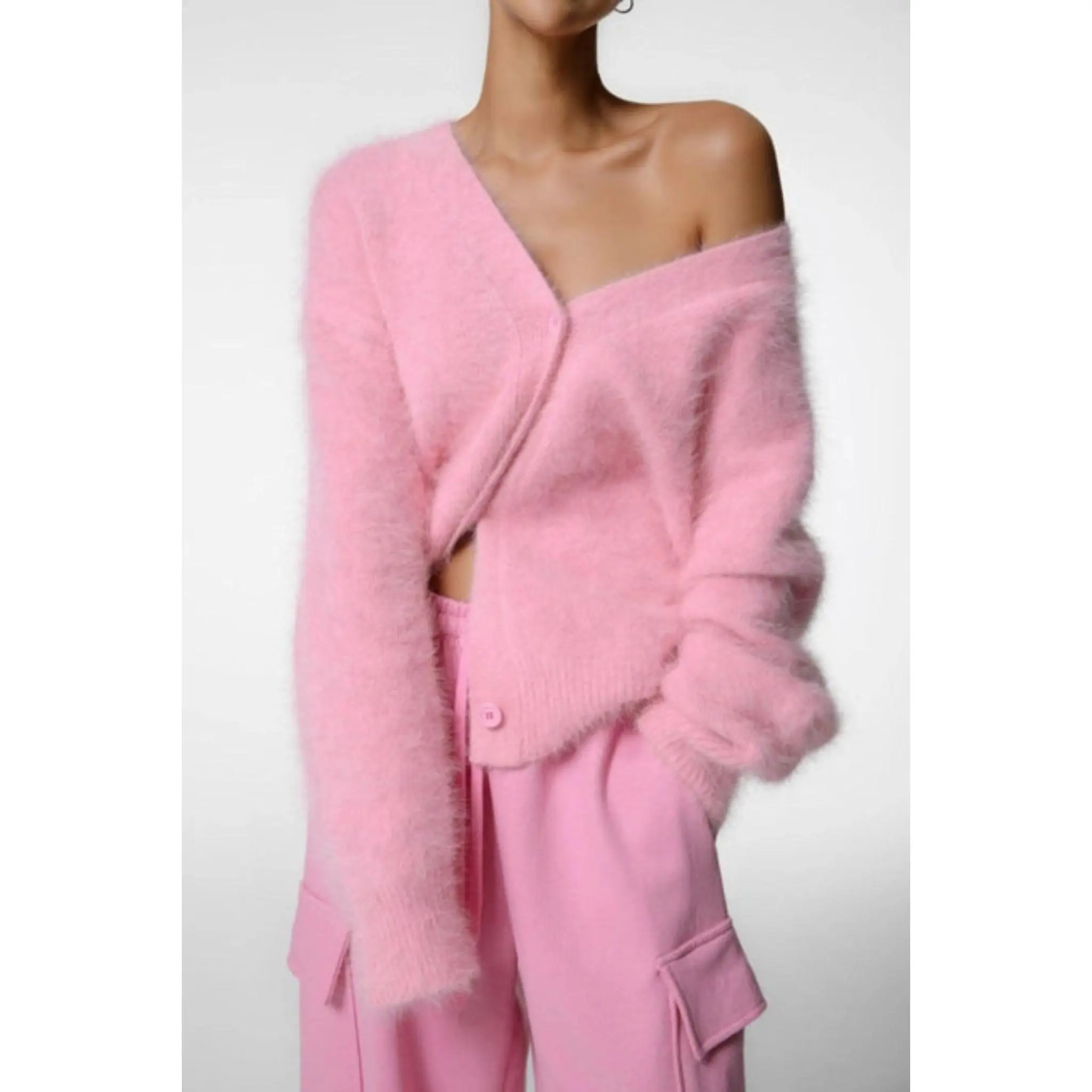 Pink Cloud Cashmere Blend Cardigan