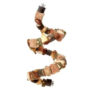 Premium Bird Chew Toy, 80CM Natural Wood Parrot Climbing Perch Stand for Budgies, Cockatiels to Grind Teeth and Play