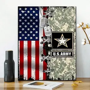 5D Diamond Art Painting Kit, American Flag & Star Pattern DIY Diamond Art Painting without Frame, Handmade Craft Wall Art Decoration, Crafting Experience, Unique Wall Art, DIY Kits