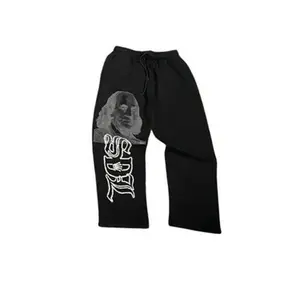 S-DL Gray Black Sweatpants, Streetwear Hip Hop Pants, Trendy Outdoor Wear Daily Wear For Men, Designer Clothing, Gift for him for her, Birthday's gift