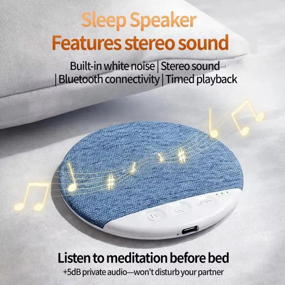 Under Pillow Speaker for Sleeping – Mini Bone Conduction Bluetooth Sleep Aid with Stereo Bass, White Noise, Volume Control, TF Card Support, and Auto-Off Function for Deep Sleep– Charger Not Supplied Smartphone