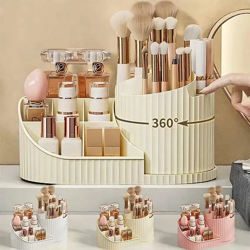 Luxe Spin 360° Vanity Organizer – Rotating Makeup & Skincare Storage Rack