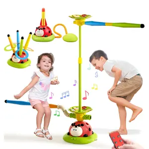 5 in 1 Musical Bounce Jump Toys, Stomping Launcher for Kids, Remote Control Jump Games Outdoor & Indoor Toys for Kids,Christmas Gifts, Birthday Gifts