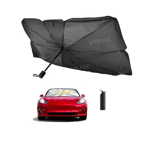 Tesla Model Y 3 Windshield Sun Shade Foldable Front Window Sunshade Umbrella
