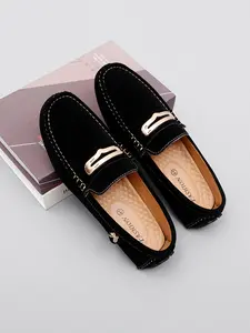 New Solid Color Bean Shoes, Fashion Casual Men's Shoes, Light Round Head Low Help a Slip-on, Flat, Fashion New Best for Man Shoes, Driving Shoes, Rubber