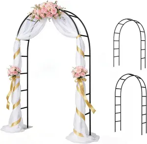 7.9 Ft H x 4.6 Ft W Metal Pergola Arbor,Assemble Freely 2 Sizes,for Various Climbing Plant Wedding Garden Arch Bridal Party Decoration Wide Arbor, 1 Pack