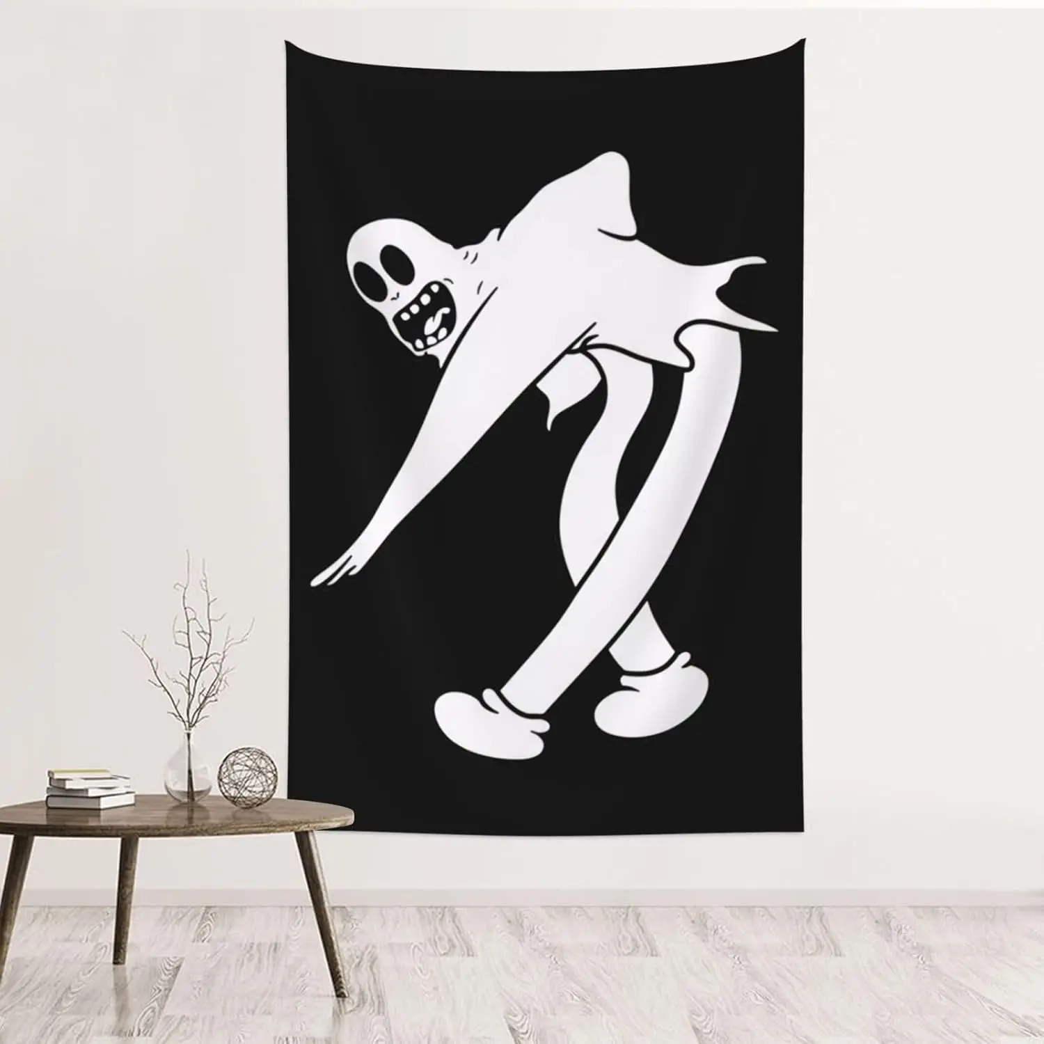 Ghostemane Peach Print Spooky Wall Tapestry - 30x40in (76x102cm) Strong 1-Piece Lightweight Synthetic Flannel Hanging Blanket with Figures, Slogans, Letters, Multi-Size Option, for Bedroom Decor, Outdoors Home Accessory