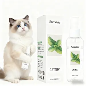 Catnip Spray for Cats- Transparent Cat & Kitten Behaviour Spray, Stress Relief, Scratch Training, Enhance Fun, 100ml