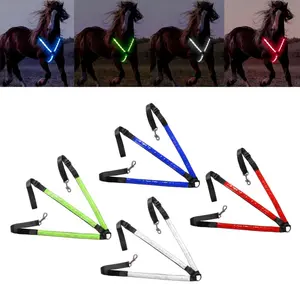 LED Night Flashing Light Bar Harness Tack Equestrian  for Horseback Riding Horse Show  Add Visibility  for Night Horse Riding LED