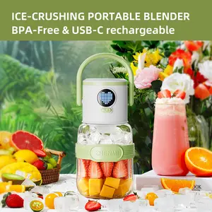 ZHENMI J21 BPA-Free Cordless Portable Blender, 33oz Ice Crushing for Shakes & Smoothies, Dishwasher Safe, Food Grade Material, USB Rechargeable – Easy to Clean, Perfect for Family & Home Kitchen – Ideal Gift for Holiday & Birthday