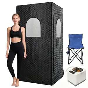 Portable Steam Sauna Tent Personal Use With Remote Control Compact Design For Home Relaxation