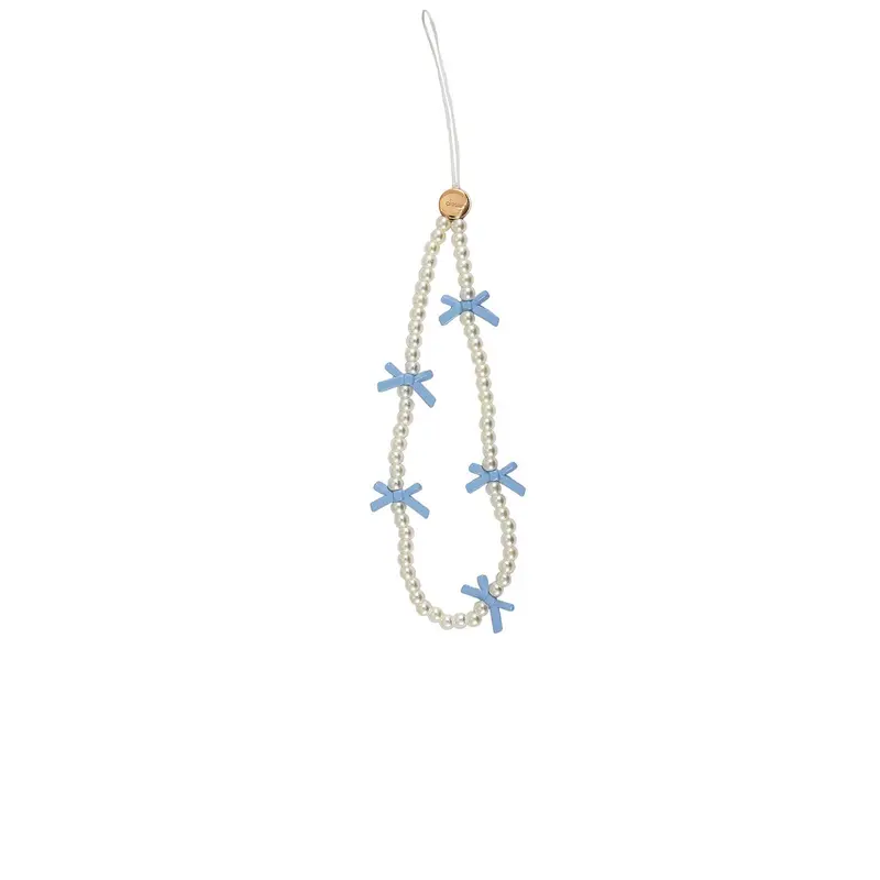 Sonix Beaded Phone Charm in Blue Bows