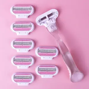 Women's Safety Razor Set with Professional Handle & Replacement Blades, Hair Removal Shaving Tool for Face, Body and Bikini Area, Body Care