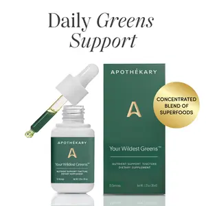 Apothékary Your Wildest Greens - Nutrient and Immune Support Liquid Herbal Drops* | Alcohol-Free, Certified Gluten-Free, PETA Certified Cruelty-Free, Third Party Tested, Plant-Based, No Artificial Additives, cGMP-Certified Facility, Made in the USA