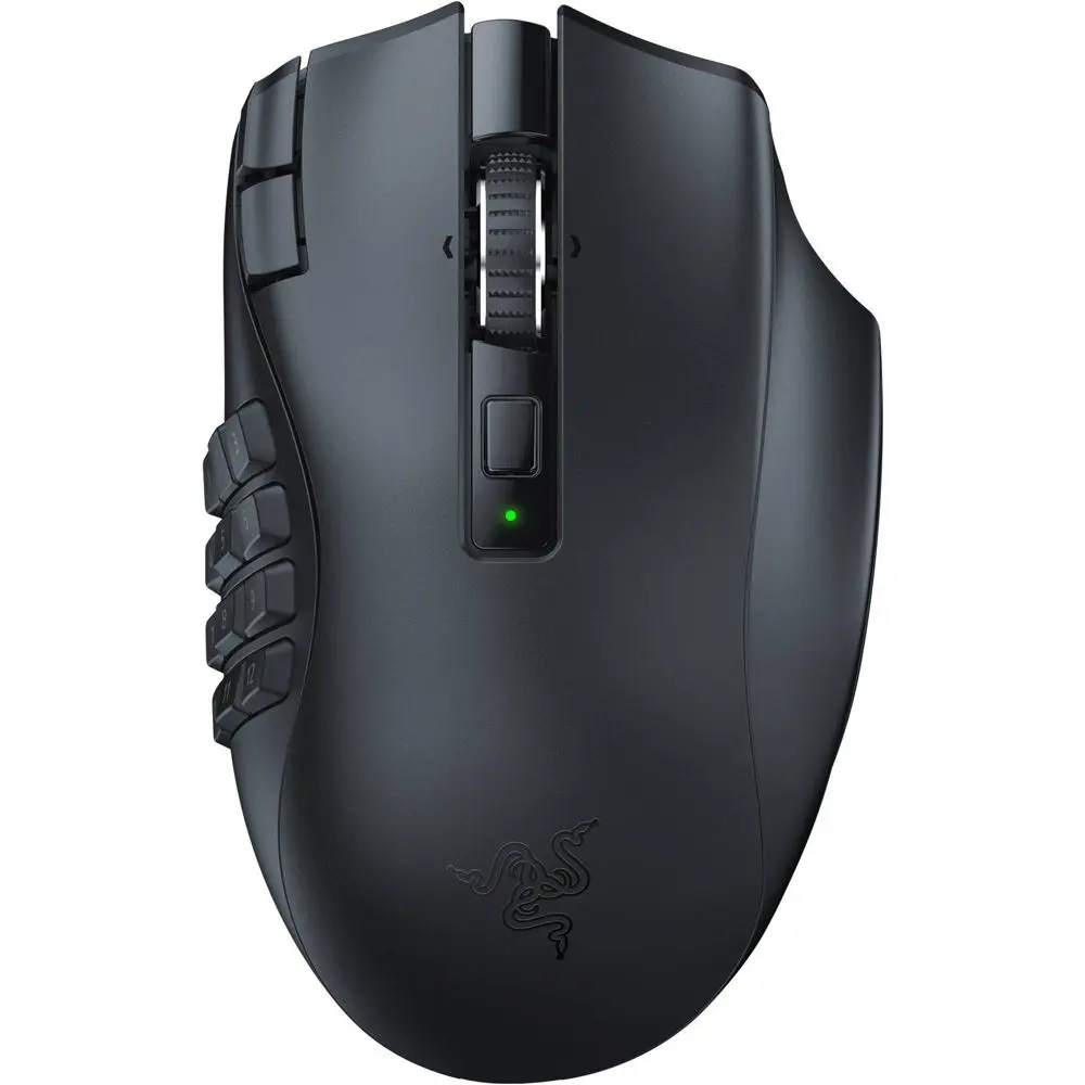 Razer Naga V2 HyperSpeed Wireless MMO Gaming Mouse: Ergonomic Design 19 Buttons