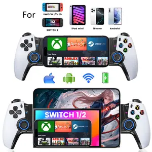 Mobile Gaming Controller for Android / iPhone 15/16 Series - Switch 2 / iPad Mini - Wireless Switch/OLED Controller with Hall Effect Joysticks/Hall Triggers,Play Xbox Cloud,Call of Duty,Roblox,Steam Link, GeForce Now