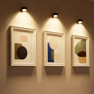 Battery-Powered Magnetic Painting Light, Three Lighting Modes, Remote Control & Timer, Adjustable Brightness Wireless Wall Lamp, Indoor Lighting