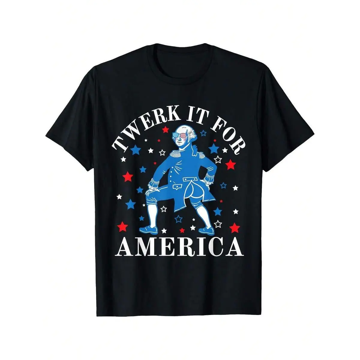 180gTwerk It For America Fun Patriotic Adult Humor 4th Of July T-Shirt