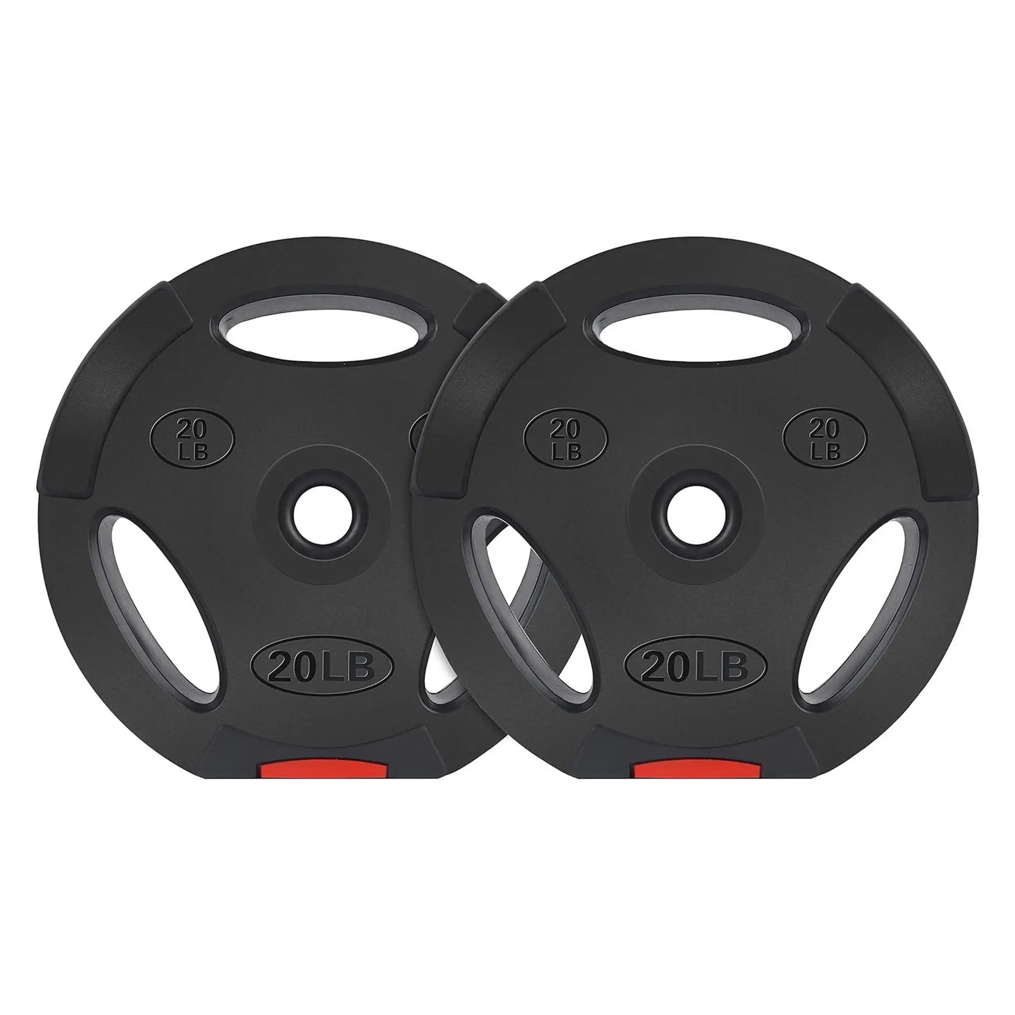 Signature Fitness Standard 20 Pound Coded Olympic Weight Plate, Black (Set of 2) Signature Fitness Standard 20 Pound Coded Olympic Weight Plate, Black (Set of 2)