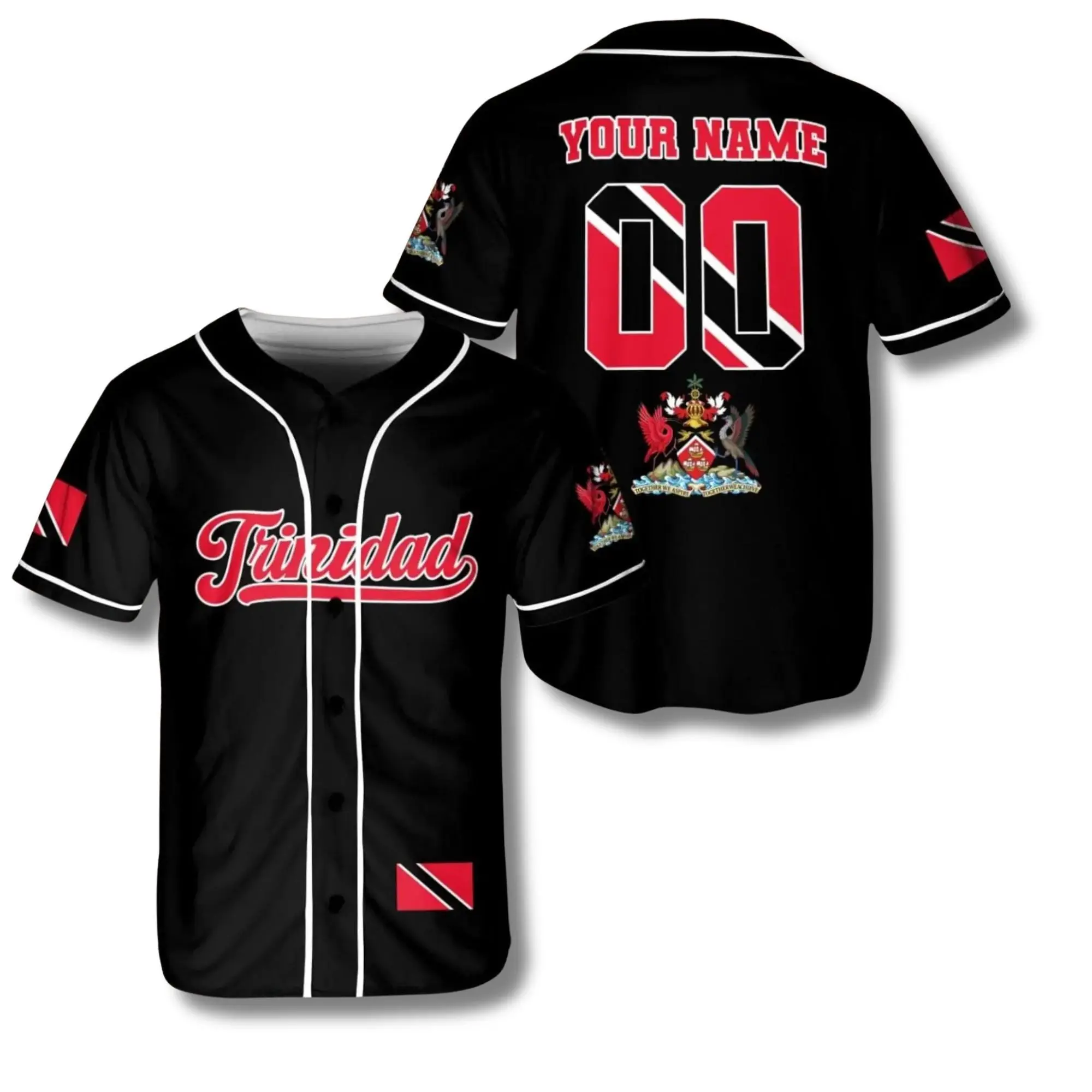 Custom Trinidad and Tobago Football Shirt | Personalized Name & Number Jersey | Soca Warriors Caribbean Pride Graphic Tee | Trinidad Custom Fan Gift