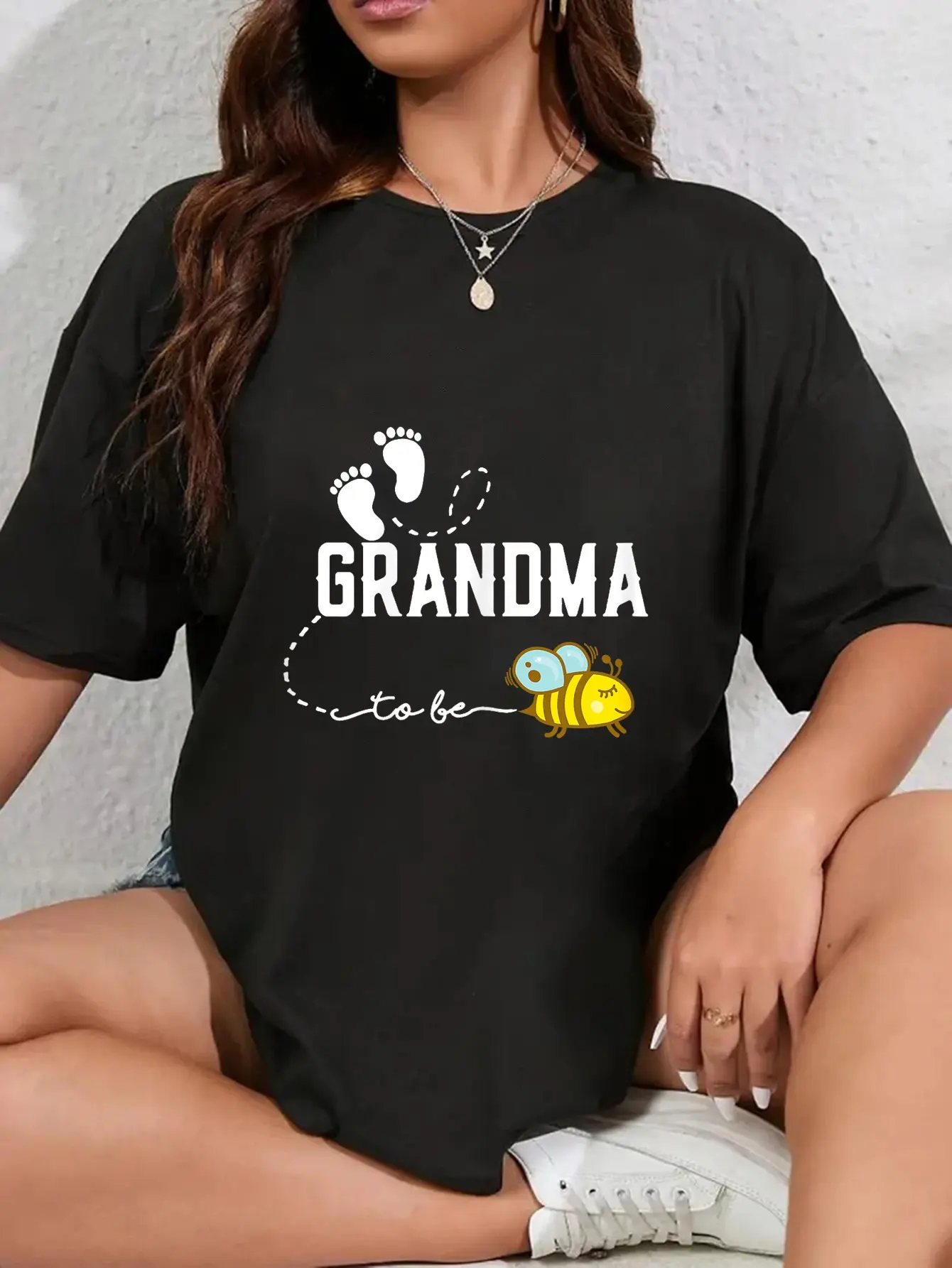 100% Cotton New Grandma Grandma To Bee Funny Mother's Day 2024 T-Shirt