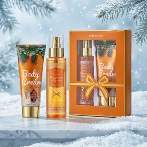 Vibrant Orange Scented Care Set: Perfume & Hand Cream - Juicy Citrus Fragrance & 24H Moisturizing, Bright Holiday Gift for Women, Moms, Friends - The Perfect Christmas Present to Warm Her Winter