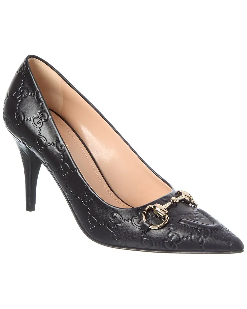 Gucci Horsebit GG Leather Pump