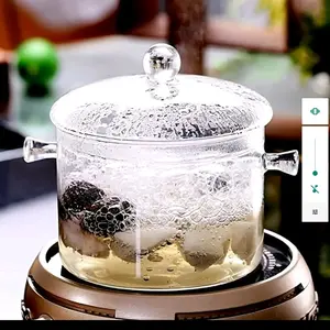 1 Piece saucepan with lid, Kithen clear pot for cooking