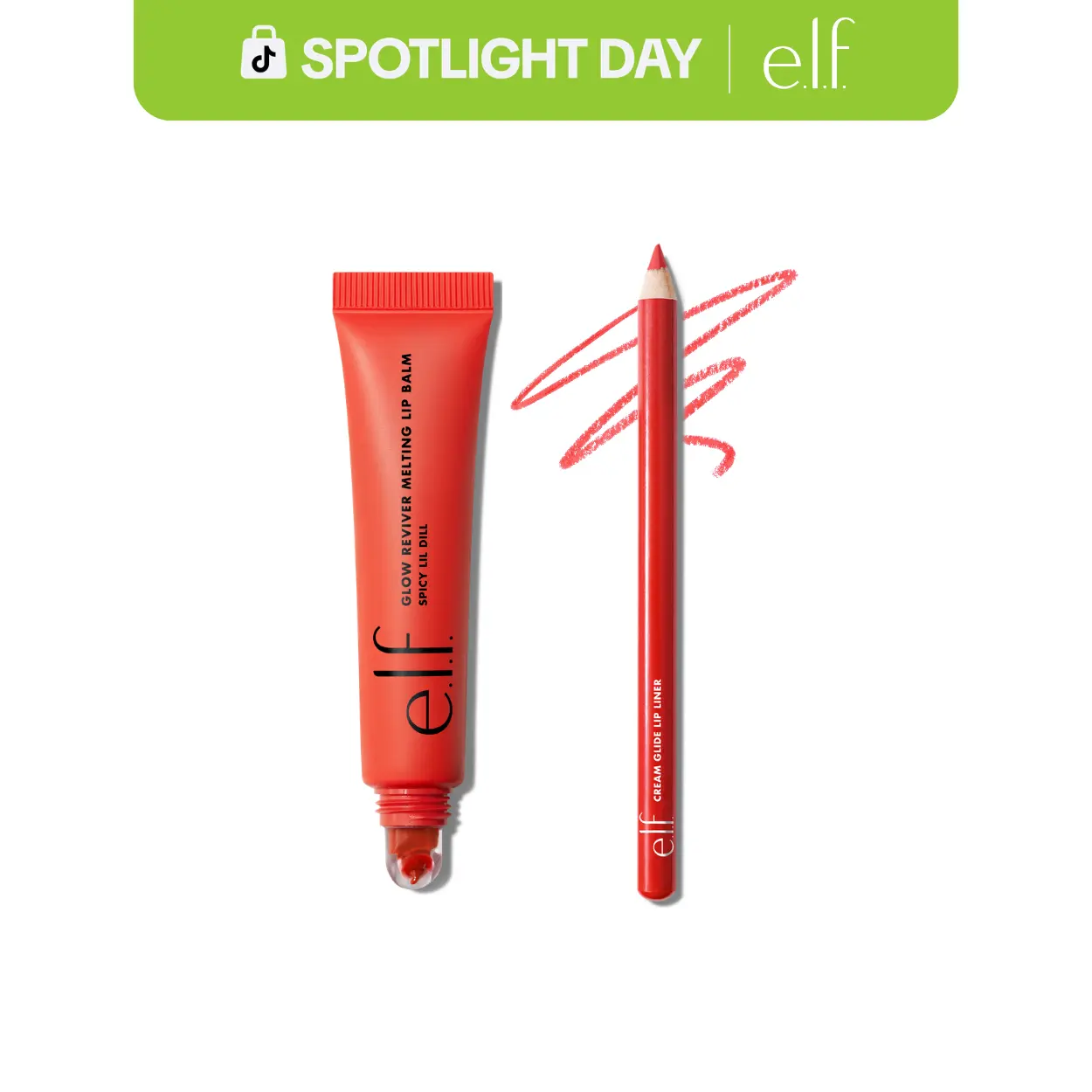 e.l.f. Build Your Dill-icious Lip Duo - Glow Reviver Melting Lip Balm and Cream Glide Lip Liner Duo